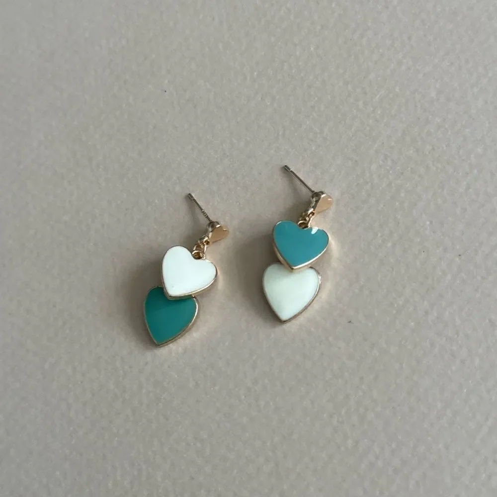 Heart Drop Earrings #1737 - Picture 2 of 4